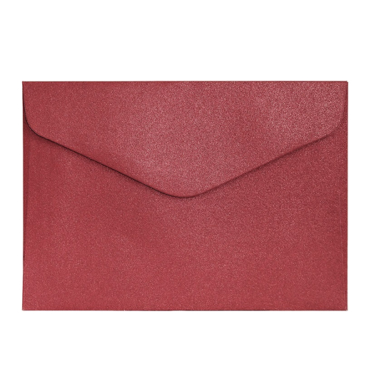 Skinnende r�de kuverter 10 stk. 114mm x 162mm
