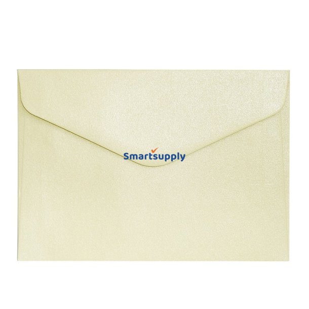 Skinnende cremefarvet konvelutter 10 stk. 114mm x 162mm