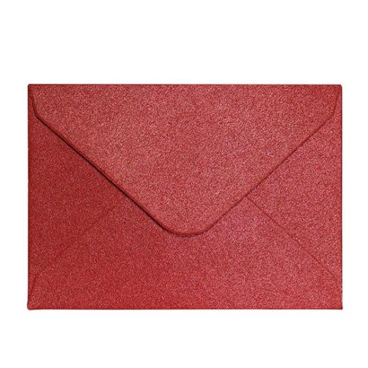 Sm� r�de skinnende kuverter 10 stk. 70mm x 100mm (B7)