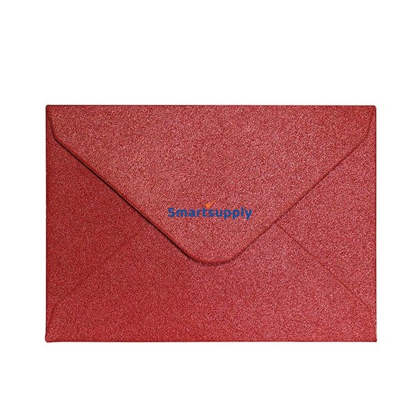 Sm� r�de skinnende kuverter 10 stk. 70mm x 100mm (B7)