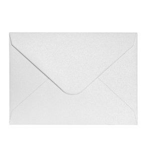 Sm hvide skinnende kuverter 10 stk. 70mm x 100mm (B7)