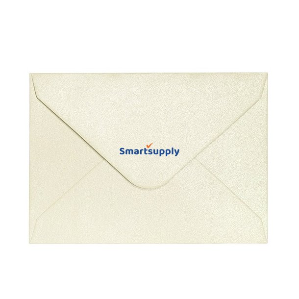 Sm� cremefarvet skinnende kuverter 10 stk. 70mm x 100mm (B7)