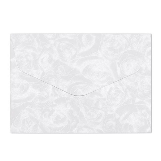 S�lv m�nstrede rose kuverter 10 stk. 88mm x 125mm