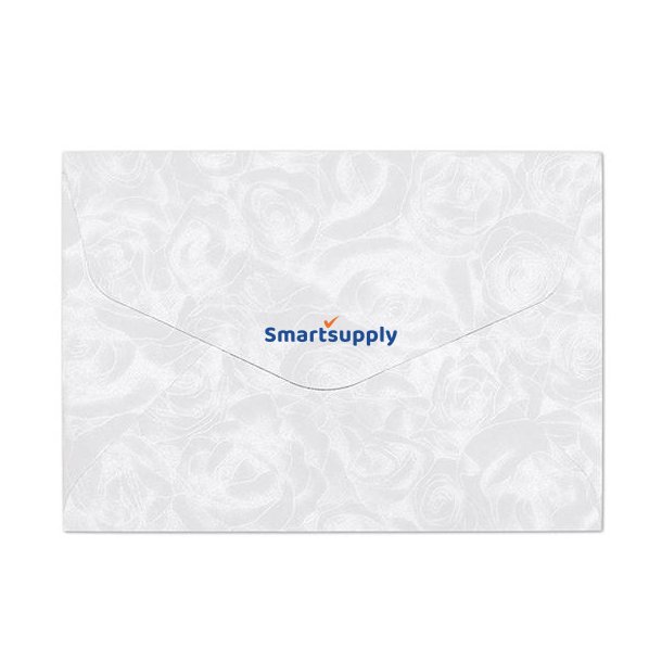 S�lv m�nstrede rose kuverter 10 stk. 88mm x 125mm