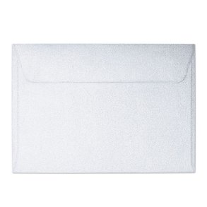 Skinnende sm hvide diamant kuverter 10 stk. 88mm x 125mm