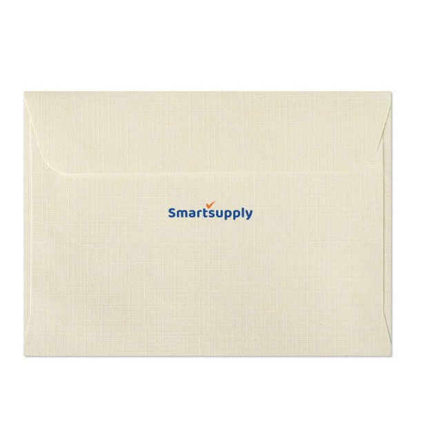 Sm� cremefarvet canvas kuverter 10 stk. 88mm x 125mm