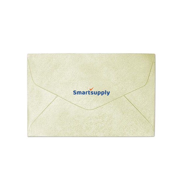 Sm� cremefarvet skinnende kuverter 10 stk. 70mm x 110mm (B7)