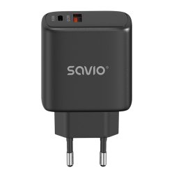 Savio La-06/B USB Quick Charge Strmforsyning 3,0 30W Intern Oplader