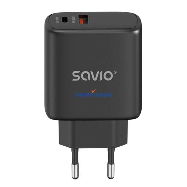 Savio La-06/B USB Quick Charge Strmforsyning 3,0 30W Intern Oplader
