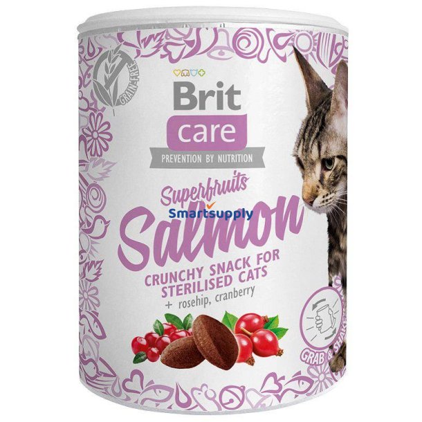 Brit Care Superfruits Laks - Kattegodbidder - 100 G