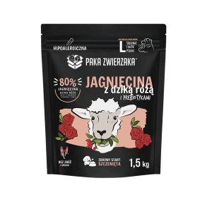 PAKA ZWIERZAKA Puppy Lamb with wild rose L - trfoder til hunde - 1,5kg