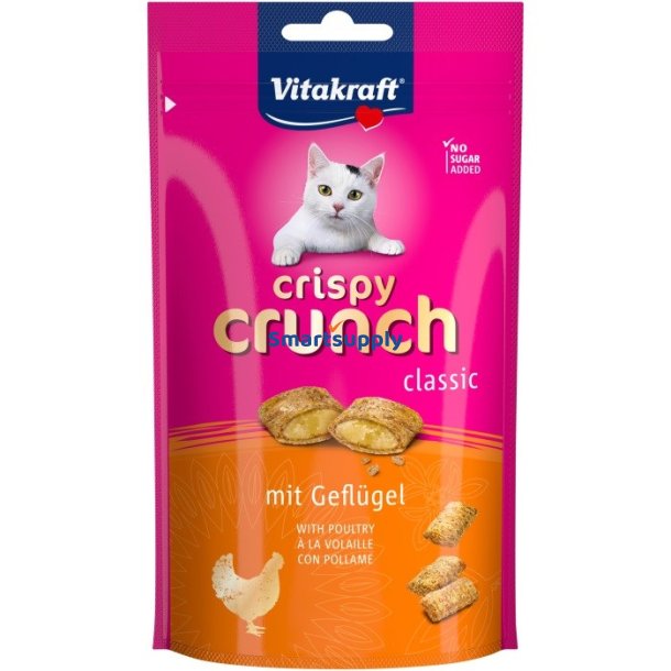 Vitakraft Crispy Crunch Fjerkr - Kattegodbidder - 60G
