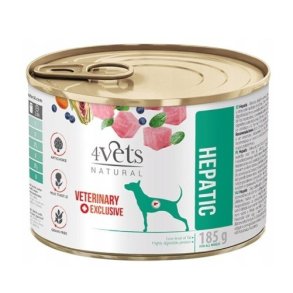 4VETS Natural Hepatic Dog  - vdt hundefoder - 185 g