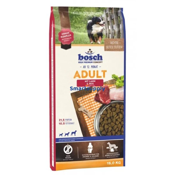 Bosch 52080015 trfoder til hund 15 kg Adult Lam, Ris