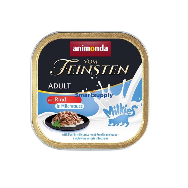 Animonda Vom Feinsten Voksenmlke Med Oksekd I Mlkesauce - Vdfoder Til Katte - 100G