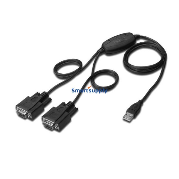 USB 2.0 adapter til 2xRS232 (COM) (Chipset: FTDI / FT2232H)