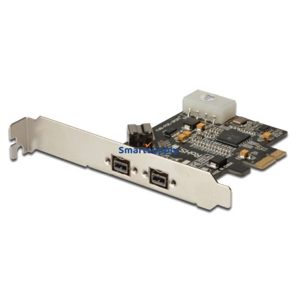 Karta/Kontroler Firewire (800) PCI Exp., 2xZew. 1xWew. IEEE1394b 9pin, Low Profile, Chipset: XIO2213B