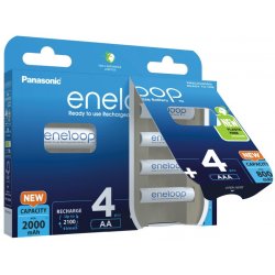 Genopladelige batterier PANASONIC ENELOOP 4x AA 2000 mAh + 4x AAA 800 mAh 8 szt (BK-3MCDE+4MCDE/8CP)