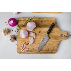 Kohersen Elegance Ibenholt Tr Santoku Kniv Damaskus Stl 12,7 cm