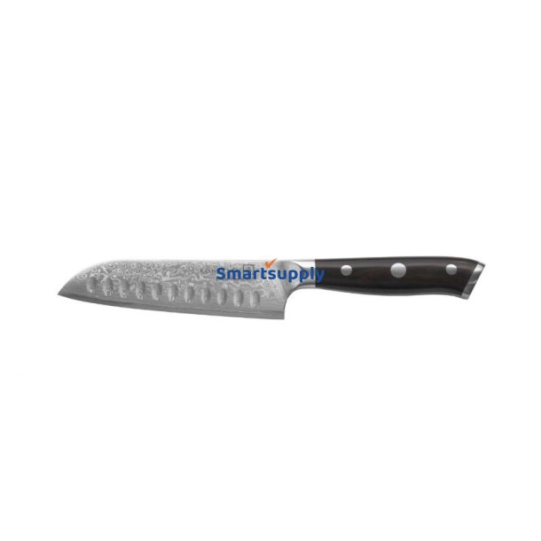 Kohersen Elegance Ibenholt Tr Santoku Kniv Damaskus Stl 12,7 cm