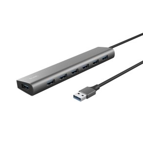 Trust Halyx - Type-A 5000 Mbit/s 7-ports USB 3.2 Gen1-hub (slv)