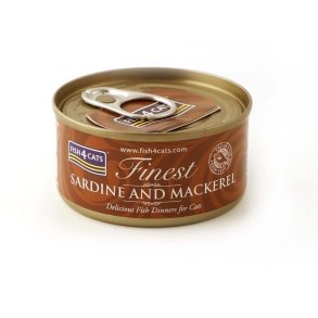 FISH4CATS Sardine and mackerel - vd kattefoder - 70g