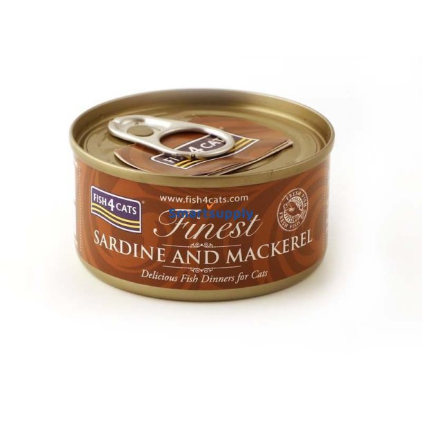 Fish4cats Sardin Og Makrel - Vdfoder Til Katte - 70G