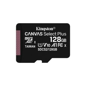 Kingston Technology 128 GB micSDXC Canvas Select Plus 100R A1 C10, enkelt pakke uden ADP