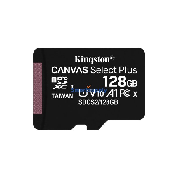 Kingston Technology 128 GB micSDXC Canvas Select Plus 100R A1 C10, enkelt pakke uden ADP