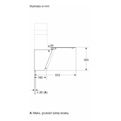 Bosch Serie 6 DWK65DK20 emhtte Vgmonteret Hvid 430 m3/h A
