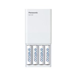USB Batterioplader Panasonic Eneloop Smartplus Bq-Cc87 + 4X Aa 2000 mAh