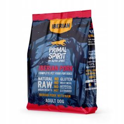 PRIMAL SPIRIT Iberian 70% Svinekd Skinke  halvvdfoder til hunde  1 kg
