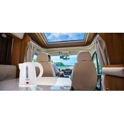 Adler AD 1272 elkedel 1 L 1600 W Hasselnd, Hvid