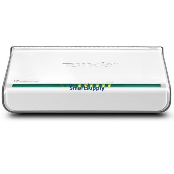 Tenda 5-Port Fast Ethernet Switch Ikke administreret Hvid