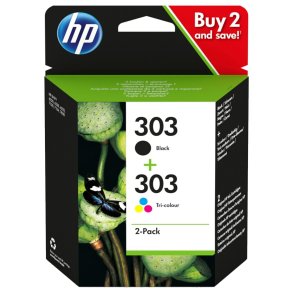 HP 303 Sort + Farve blkpatron 8ml original multipakke