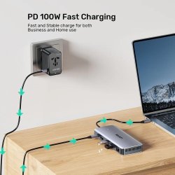 Unitek Active Hub Usb-C 10Gbps,M.2,Hdmi , Pd 100W