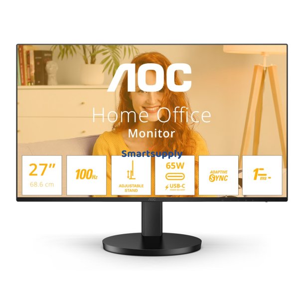 Aoc B3 Q27b3cf2 Computerskrm 68,6 cm (27") 2560 X 1440 Pixels Quad HD Black