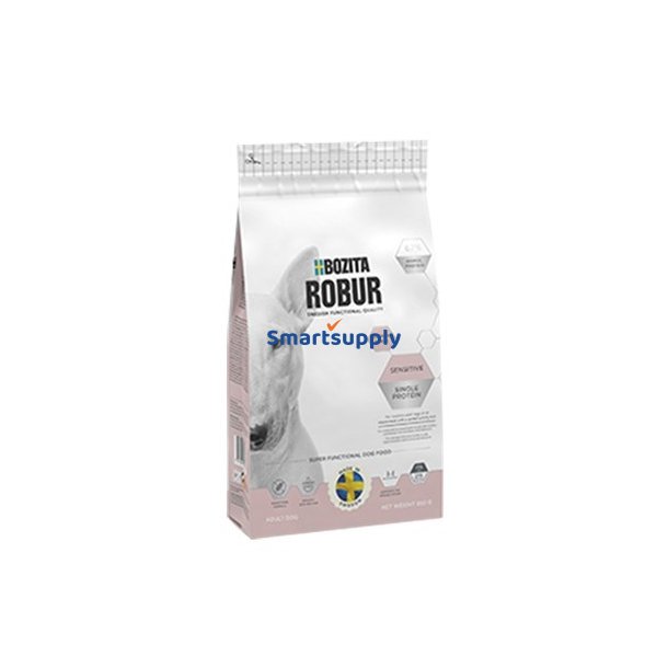 Bozita Robur Sensitive Single Protein Laks Og Ris - Trfoder Til Hunde - 3 Kg