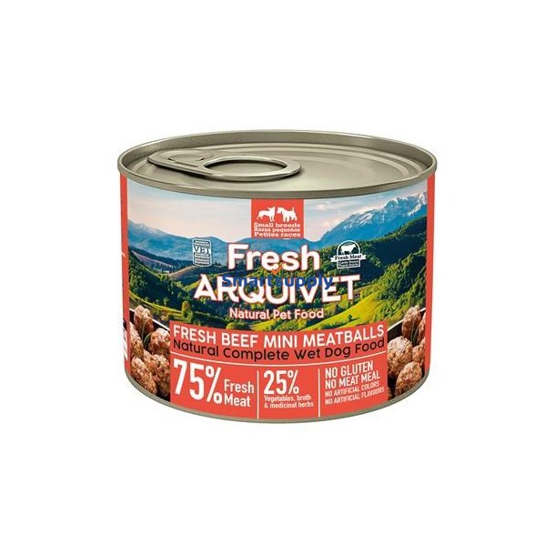 Arquivet Frisk Beef Mini Frikadeller - Vdfoder Til Hunde - 200G