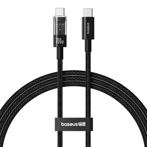 Baseus Gem USB C til USB C hurtigopladningskabel 1 m 100 W Sort