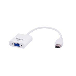 Savio CL-27B videokabel adapter 0,1 m HDMI Type A (Standard) VGA (D-Sub) Hvid