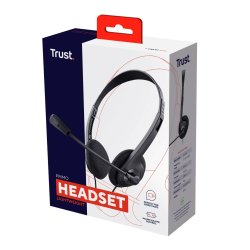 Trust 21665 Hovedtelefoner/Headset Kablet In-Ear Opkald/Music Black
