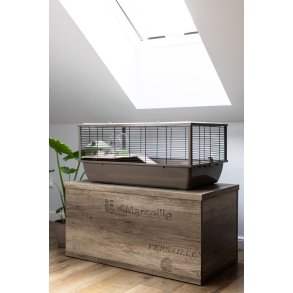 INTER-ZOO Bob Wood Japandi - bur til gnavere - 78 x 36 x 48cm