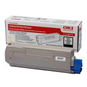 OKI C5850, C5950, MC560 Sort toner 8.000 sider original