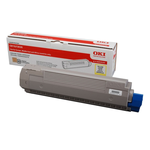 OKI C810, C830 Gul toner 8.000 sider 44059105 original 