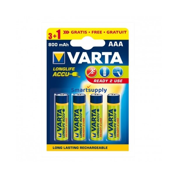 Akumulator R3 800 mAh 4stk klar til brug