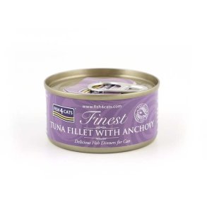 FISH4CATS Tuna fillet with anchovy - vd kattefoder - 70g
