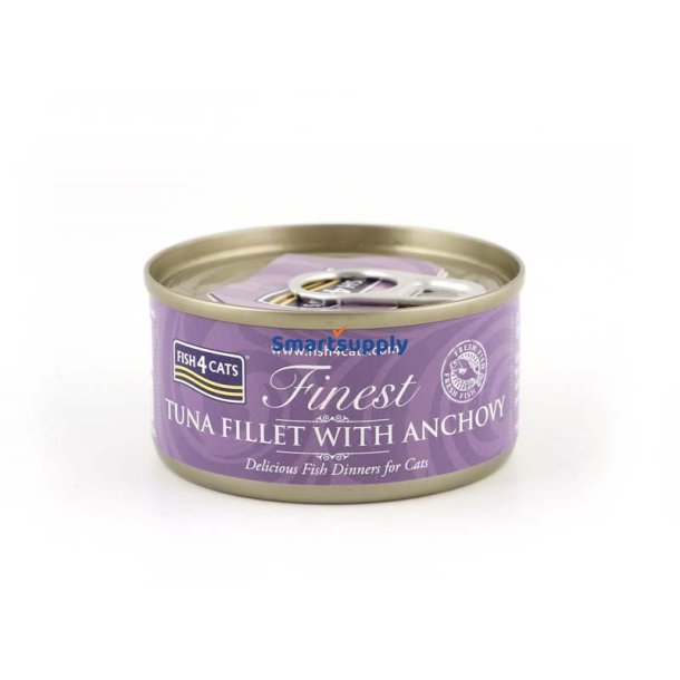 FISH4CATS Tuna fillet with anchovy - vd kattefoder - 70g