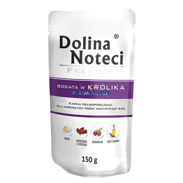 Dolina Noteci 5902921300748 fugtig mad til hund Kanin Voksen 150 g