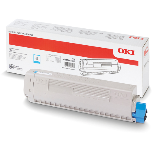 OKI MC873, MC883 Cyan toner 10.000 sider original